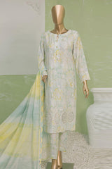 Naubahar by Hz Unstitched 3 Piece Silk Viscose Emb Suit-NVE-25-B