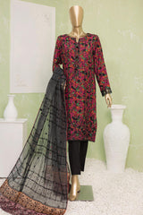 Naubahar by Hz Unstitched 3 Piece Silk Viscose Emb Suit-NVE-57