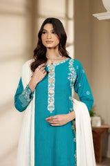 Justuju By Inara Stitched 3 Piece Winter Suit-NAAZ DR-04