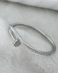 Nailon Bold Sparkle Bracelet Silver - Zeesy Jewellery