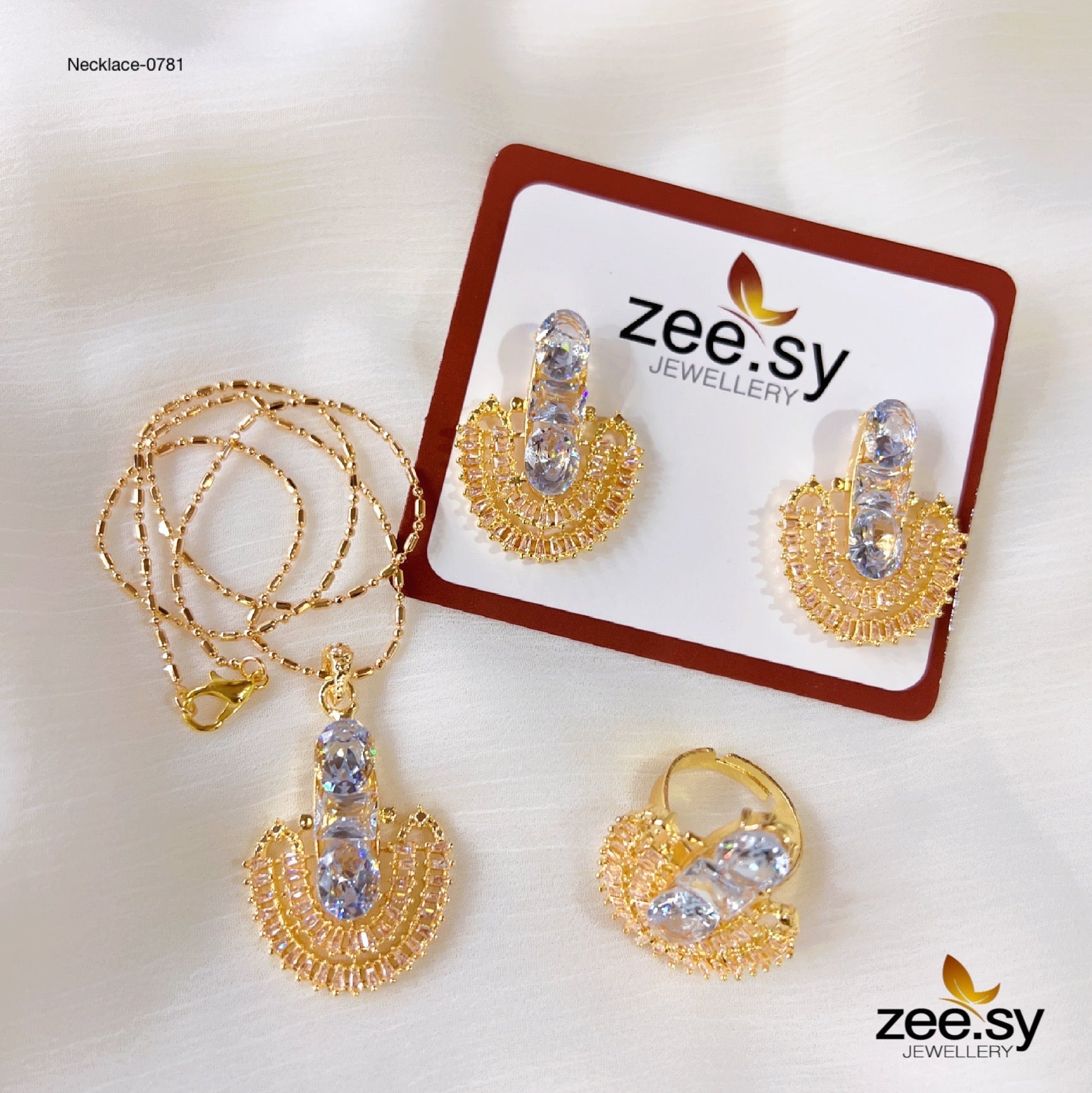 NECKLACE-0781 White - Zeesy Jewellery