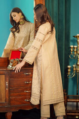 Moksh By Aayra Unstitched Winter Collection'2025-Rose Beige