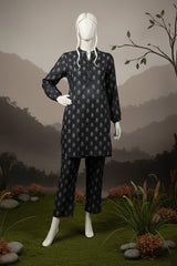 Doriya Luxe By Almeerah Stitched 2 Piece Premium Bana Dora Lawn Collection'2025-Noir Luxe Classic