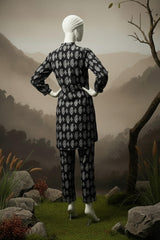 Doriya Luxe By Almeerah Stitched 2 Piece Premium Bana Dora Lawn Collection'2025-Noir Luxe Classic