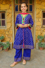 Cotton Printed 3 Pc Suit - Wear Ochre