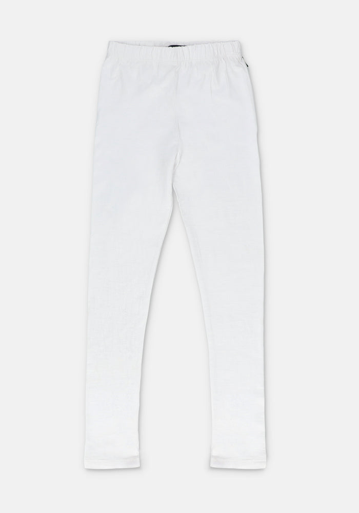 Ochre Clothing Girls Jersey Tights Collection'2025-White Girls Tights