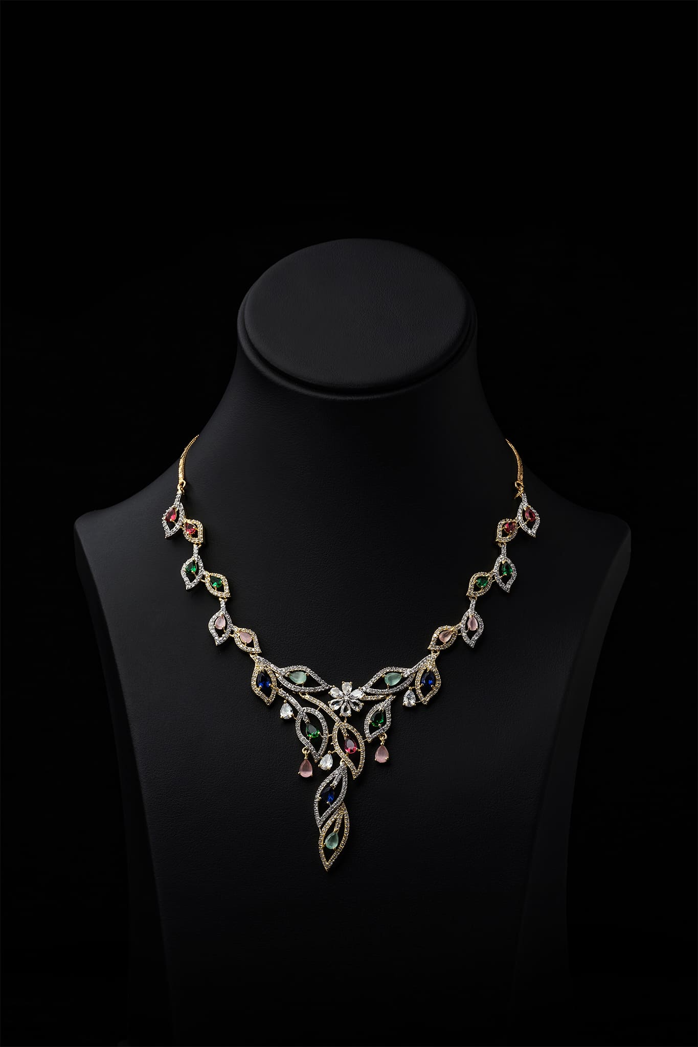 Zircons Necklace Sets Vol-02 by Somana G 2023-OLJ-016-Multi