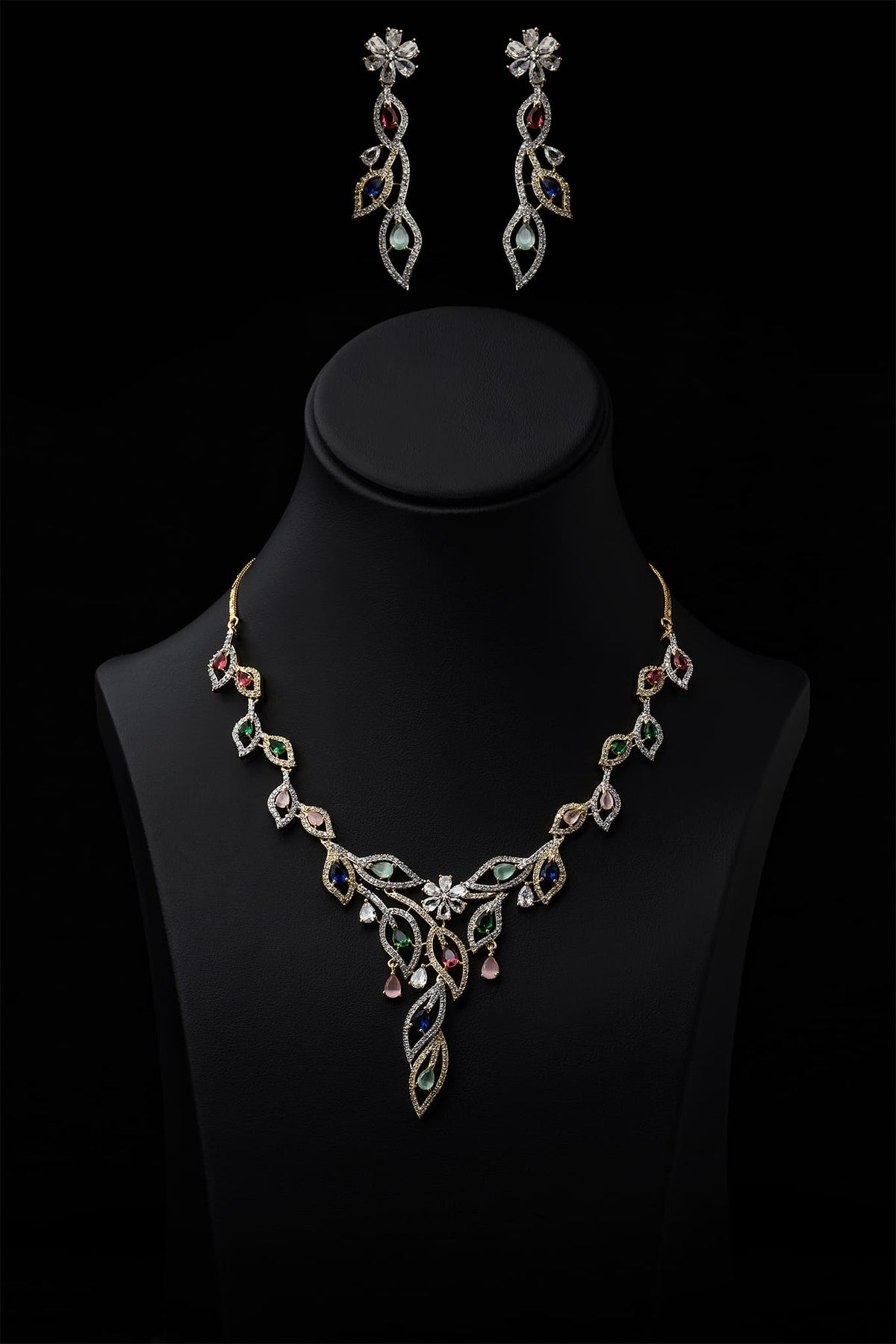 Zircons Necklace Sets Vol-02 by Somana G 2023-OLJ-016-Multi