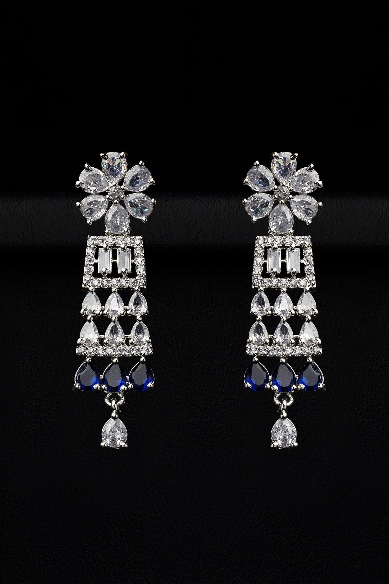 Zircons Necklace Sets Vol-02 by Somana G 2023-OLJ-019-Blue