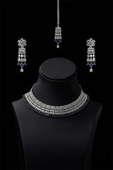 Zircons Necklace Sets Vol-02 by Somana G 2023-OLJ-019-Blue