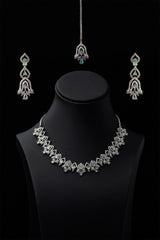 Zircons Necklace Sets Vol-02 by Somana G 2023-OLJ-023-Mint Green