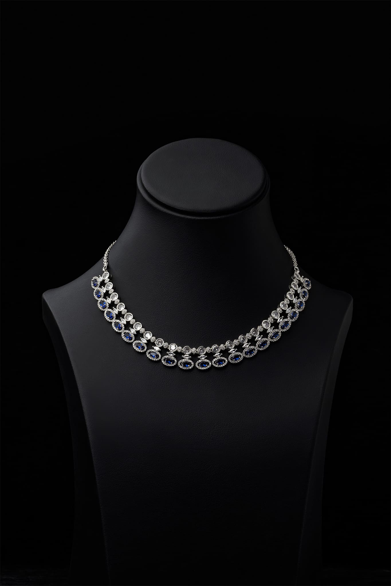 Zircons Necklace Sets Vol-02 by Somana G 2023-OLJ-024-Blue