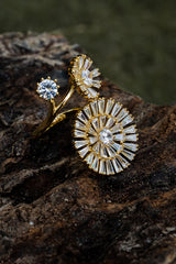 Zircons Cubic Rings Volume-01-OLJ 048-Golden