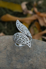 Zircons Cubic Rings Volume-01-OLJ 052-Silver