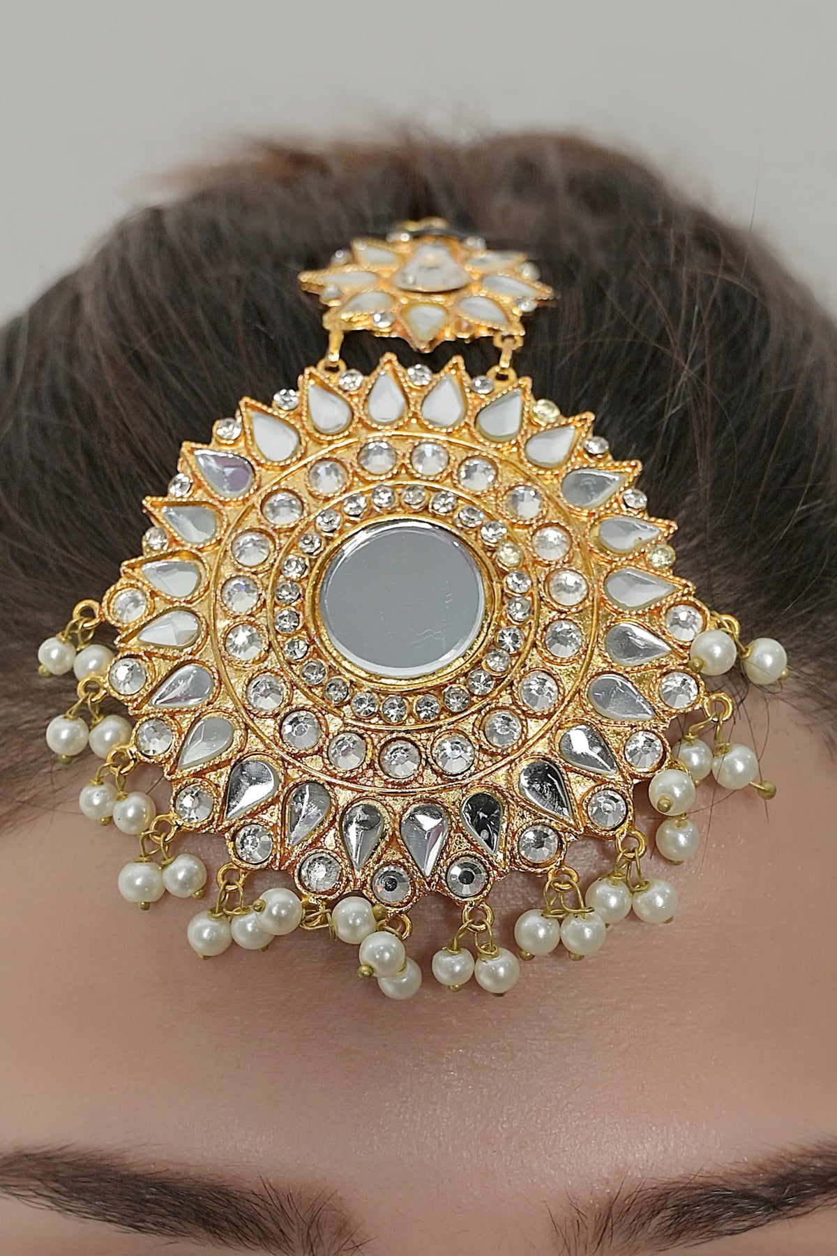 Luxe Teeka OLJ-419-Golden And Pearl