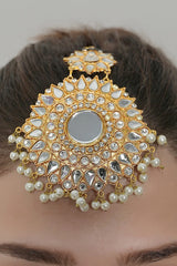 Luxe Teeka OLJ-419-Golden And Pearl
