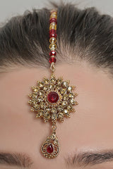 Luxe Teeka OLJ-472-Golden And Maroon