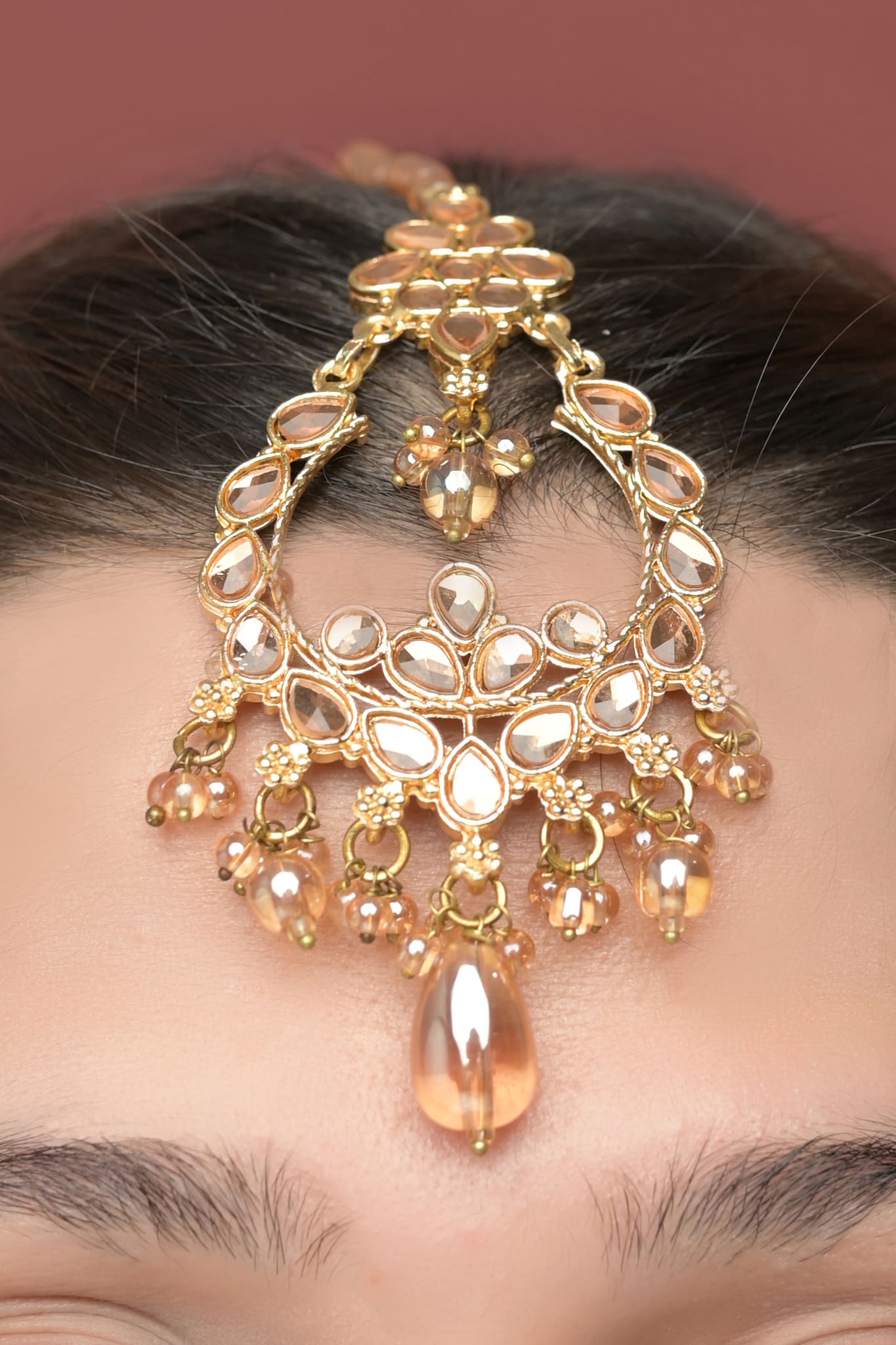 Choker Set Edition 01-OLJ-637-Golden and Champagne