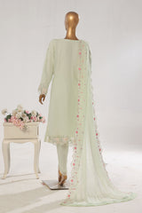 Bin Saeed Stitched 3 Piece Luxury Emb Chiffon Suit-OMSC-1548-Pista