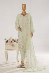 Bin Saeed Stitched 3 Piece Luxury Emb Chiffon Suit-OMSC-1548-Pista