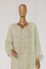Bin Saeed Stitched 3 Piece Luxury Emb Chiffon Suit-OMSC-1548-Pista