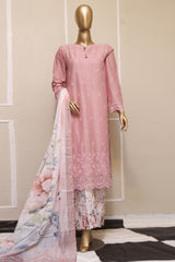 Oriental By HZ Unstitched 3 Piece Emb Printkari Bana Dora Suit-OPK-17