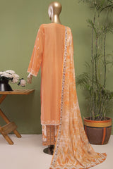 Oriental By HZ Unstitched 3 Piece Emb Printkari Bana Dora Suit-OPK-18