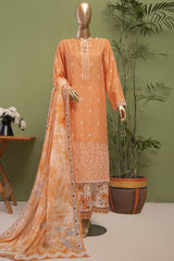 Oriental By HZ Unstitched 3 Piece Emb Printkari Bana Dora Suit-OPK-18