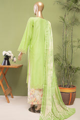 Oriental By HZ Unstitched 3 Piece Emb Printkari Bana Dora Suit-OPK-19