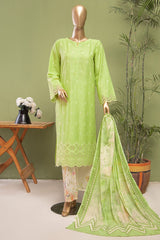 Oriental By HZ Unstitched 3 Piece Emb Printkari Bana Dora Suit-OPK-19