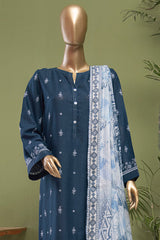 Oriental By HZ Unstitched 3 Piece Emb Printkari Bana Dora Suit-OPK-20