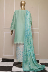 Oriental By HZ Unstitched 3 Piece Emb Printkari Bana Dora Suit-OPK-21