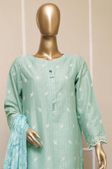 Oriental By HZ Unstitched 3 Piece Emb Printkari Bana Dora Suit-OPK-21