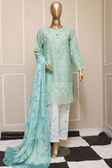 Oriental By HZ Unstitched 3 Piece Emb Printkari Bana Dora Suit-OPK-21