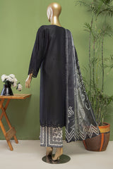 Oriental By HZ Unstitched 3 Piece Emb Printkari Bana Dora Suit-OPK-22