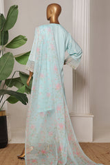 Bin Saeed Stitched 3 Piece Luxury Suit-OWCS-2303-Ferozi