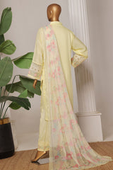 Bin Saeed Stitched 3 Piece Luxury Suit-OWCS-2304-Yellow