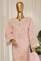 Bin Saeed Stitched 3 Piece Emb Chiffon Suit-OWS-1790-Pink