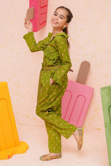 Chambray Cotton Printed Jumpsuit - Wear Ochre