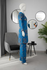 Lush Aura By Almeerah Stitched 2 Piece Premium Bana Dora Lawn Collection'2025-Ocean Mirage