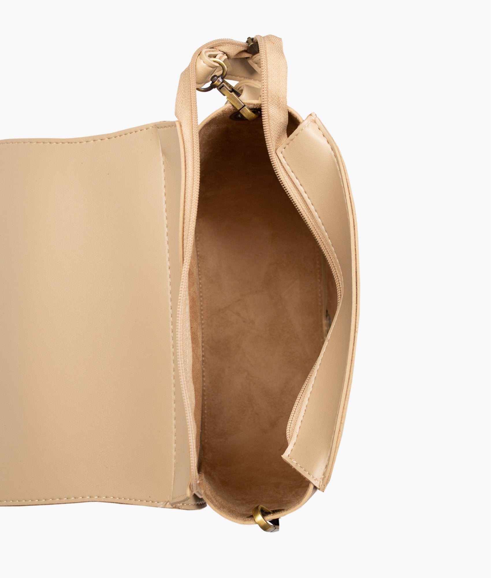 RTW Creation - Off-white foldover saddle bag