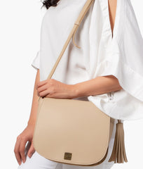 RTW Creation - Off-white foldover saddle bag