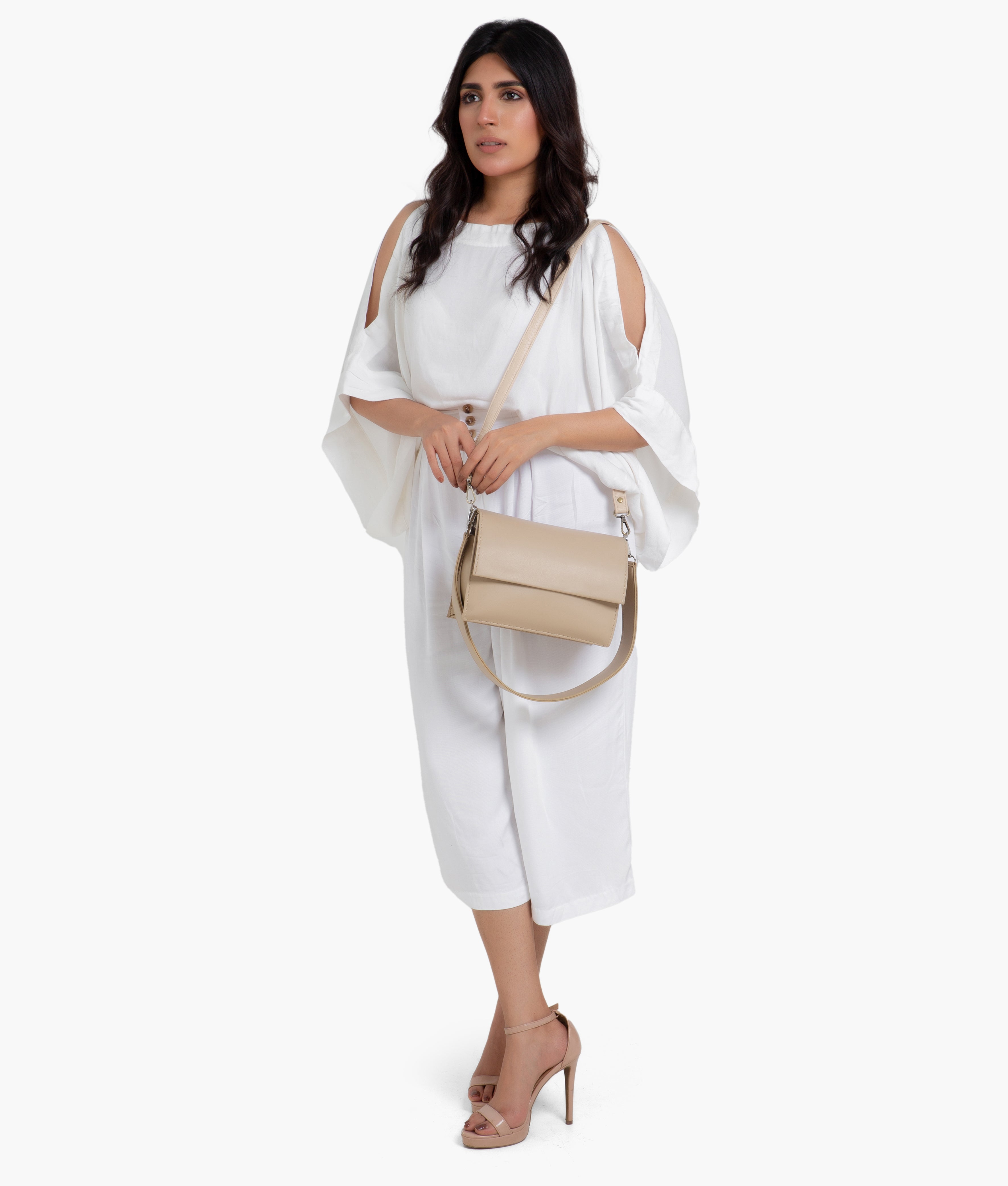 RTW Creation - Off-white mini cross-body bag