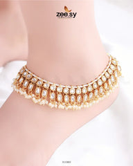 Oliena Anklets Golden White - Zeesy Jewellery