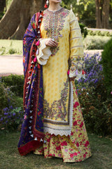 SS Lawn By Hussain Rehar Unstitched 3 Piece Emb Lawn Suit-Opal