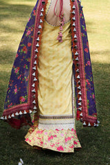 SS Lawn By Hussain Rehar Unstitched 3 Piece Emb Lawn Suit-Opal