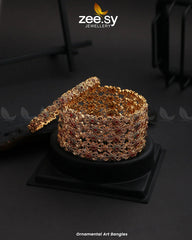 Ornamental Art Bangles Red - Zeesy Jewellery