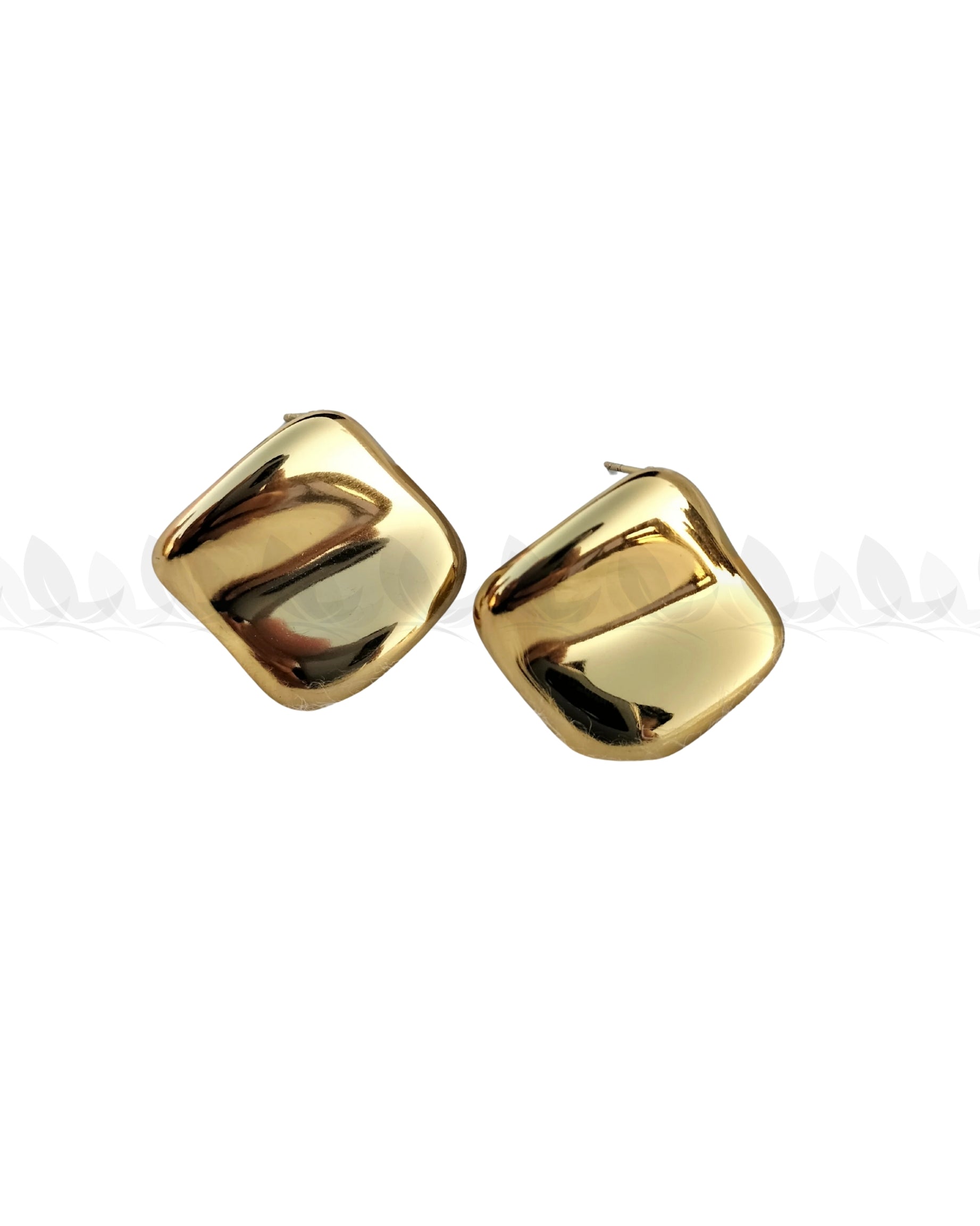Outlaw Gold Puffed Stud Earrings - Zeesy Jewellery