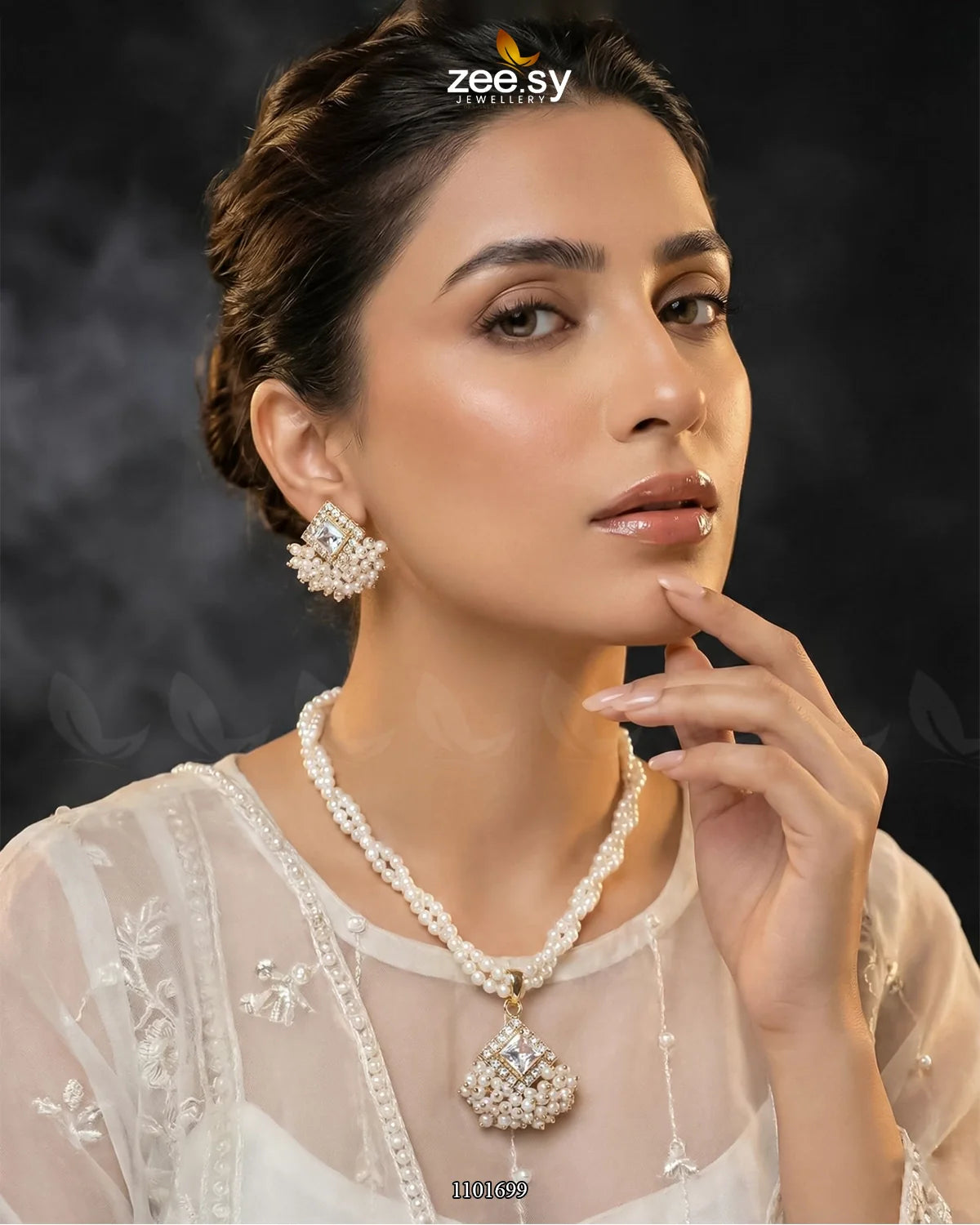 NECKLACE-0547 Pearl - Zeesy Jewellery