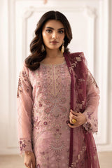 Dastoor by Ramsha Unstitched 3 Piece  Organza Vol-02 Collection'2025-P-201